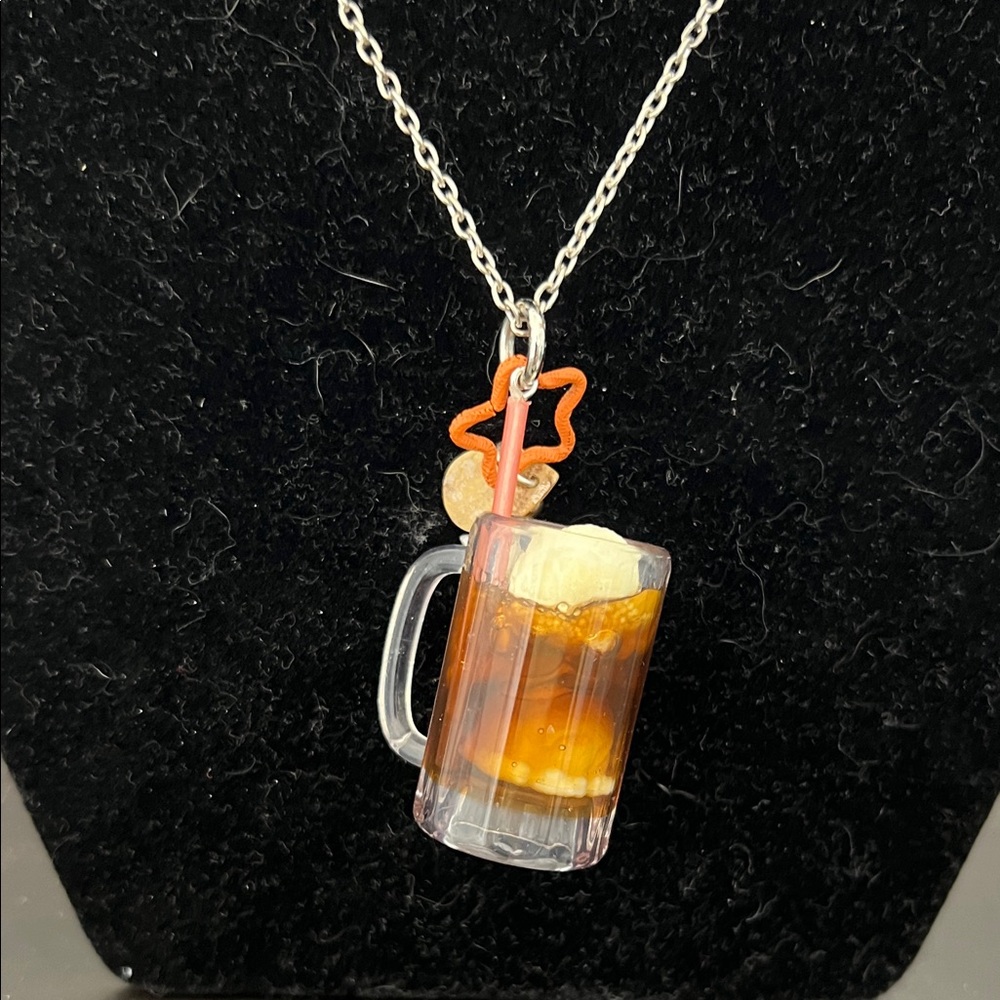 Root Beer Float Mug Pendant Necklace